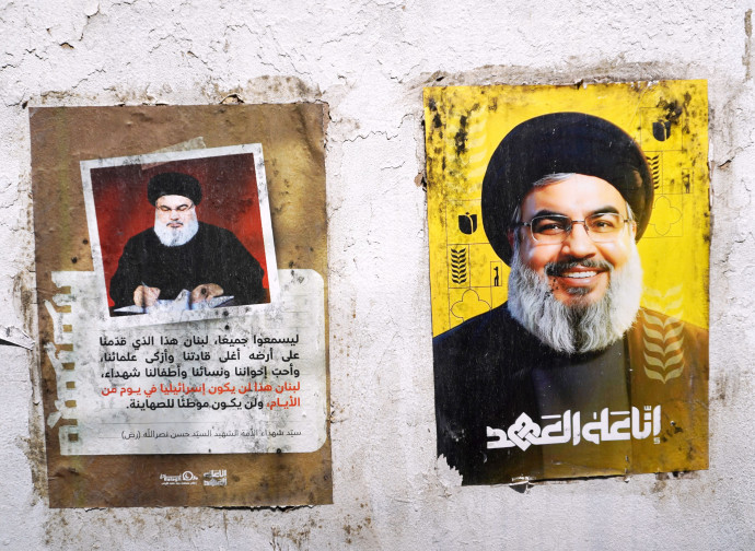 Poster di propaganda Hezbollah (foto di Elisa Gestri)