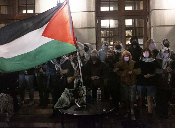 Picchetto di manifestanti pro-Palestina alla Columbia University (La Presse)