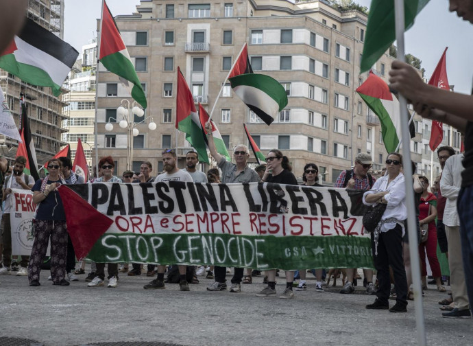 Manifestazione pro-Pal a Milano