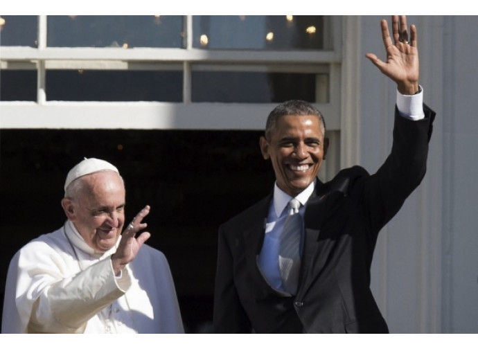 Papa Francesco e il presidente Barack Obama alla Casa Bianca