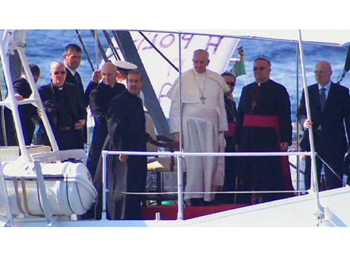 Papa Francesco a Lampedusa