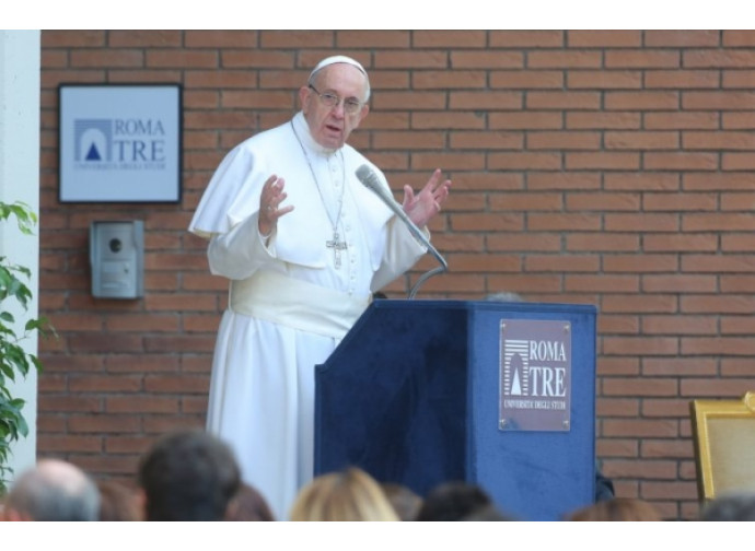 Il Papa in visita all'Università Roma Tre