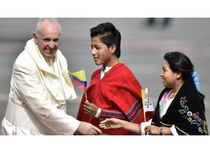 L'arrivo del Papa in Ecuador