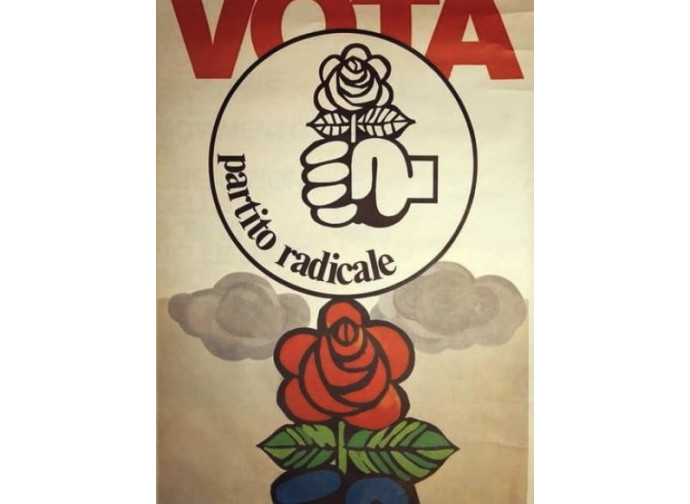 La Rosa nel pugno, simbolo del Partito radicale
