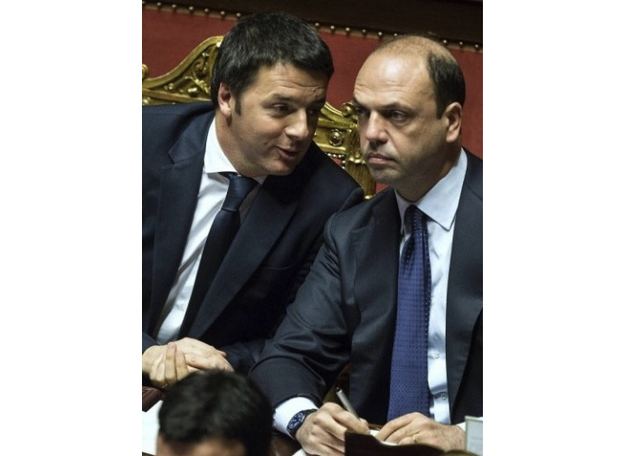 Il premier Renzi e il ministro Alfano