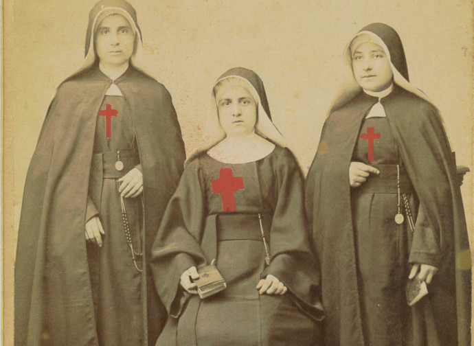 Santa Giuseppina Vannini con le prime Figlie di San Camillo