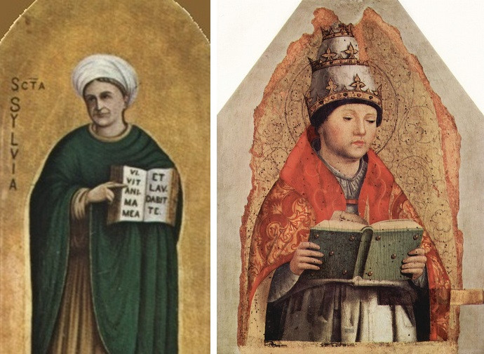 santa Silvia e il figlio san Gregorio Magno