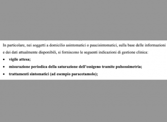 Speranza mente: Tachipirina e vigile attesa raccomandate da lui