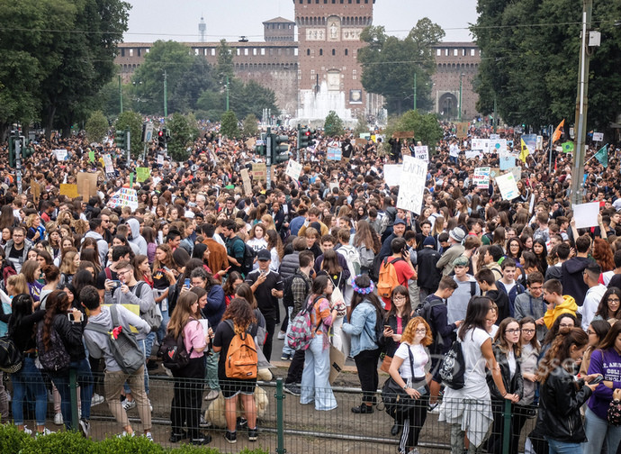 Lo sciopero per il clima a Milano