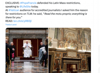 Haynes al Papa: "Perché le restrizioni al rito antico?"