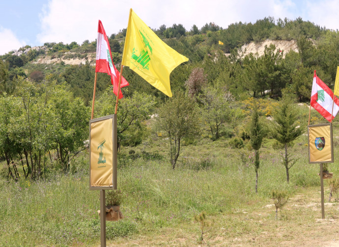 Sud Libano, con bandiere Hezbollah (foto di Elisa Gestri)