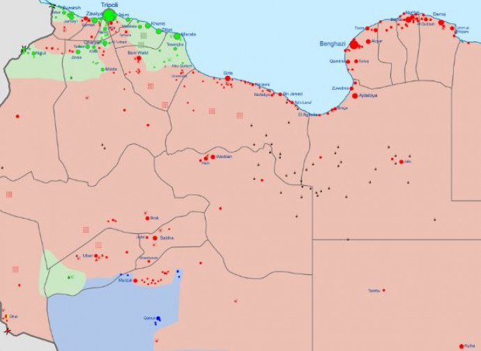 Libia, la mappa del conflitto (marzo 2020)
