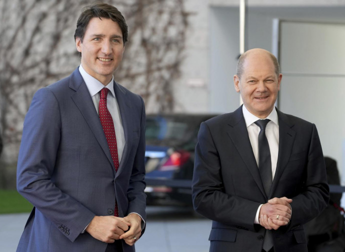 Justin Trudeau e Olaf Scholz (La Presse)