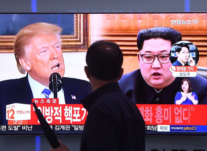 Trump e Kim visti dalla TV sudcoreana