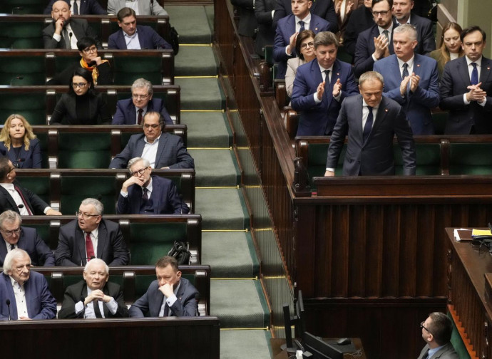 Polonia, Tusk parla alla Sejm (camera bassa) (La Presse)