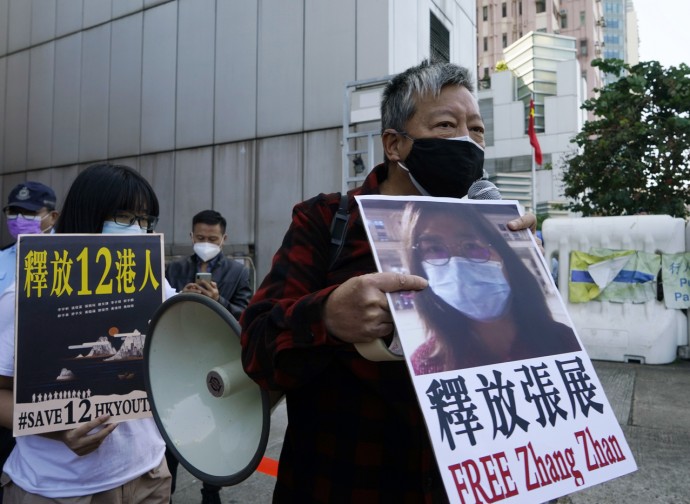 Il sindacalista di Hong Kong  Lee Cheuk-Yan chiede la liberazione di Zhang Zhan